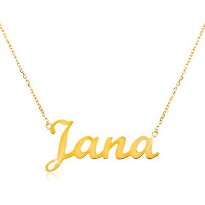 14K arany állítható nyaklánc Jana névvel