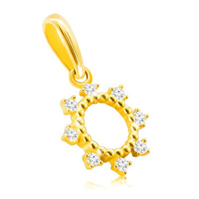 14K arany medál – gyűrű vékony pálcákkal