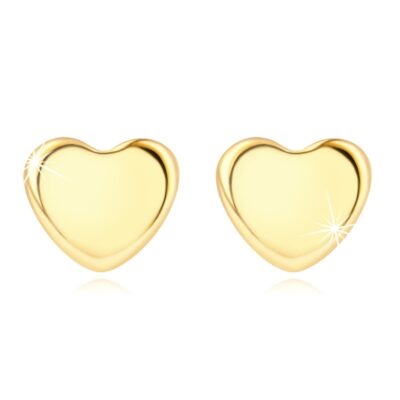 14K sárga arany fülbevaló - szimmetrikus szív