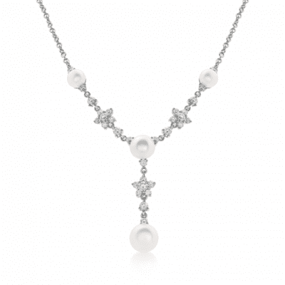 SOFIA ezüst nyaklánc gyöngyökkel és cirkóniákkal  nyaklánc WWPS100494N-1