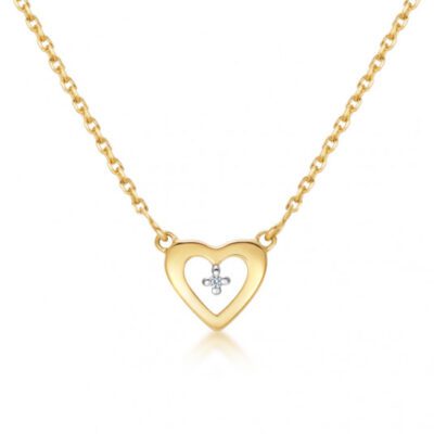SOFIA DIAMONDS arany nyaklánc szívvel és gyémánttal 0