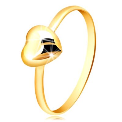 375 sárga arany gyűrű - keskeny szár
