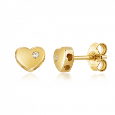SOFIA arany szív fülbevaló cirkóniával  fülbevaló PAK12113G