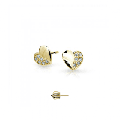 CUTIE DIAMONDS arany szív fülbevaló C2160  fülbevaló ND2160-30-D-X-1