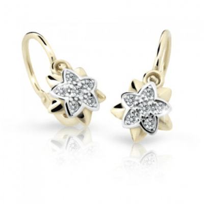 CUTIE DIAMONDS arany fülbevaló virág C2210  fülbevaló ND2210-10-D-X-1