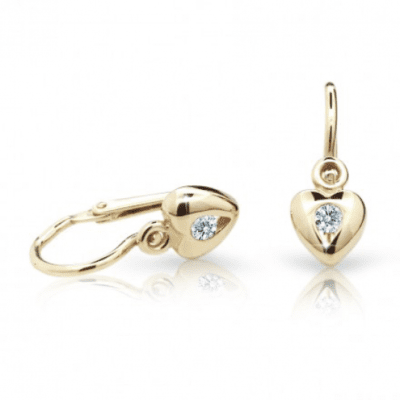 CUTIE DIAMONDS arany szív fülbevaló C1556  fülbevaló ND1556-10-D-X-1