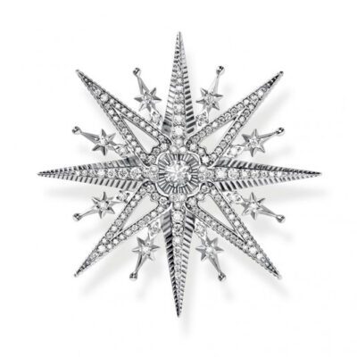 THOMAS SABO bross Star with white stones silver  bross X0281-822-14