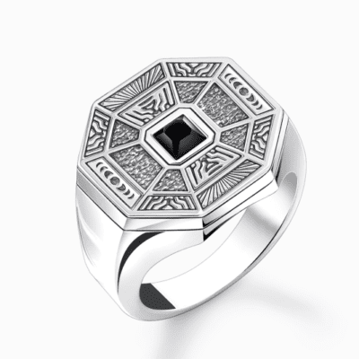 THOMAS SABO gyűrű Lucky charm with black onyx silver  gyűrű TR2431-507-11