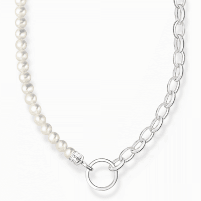 THOMAS SABO charm nyaklánc White pearls and chain links  nyaklánc KE2188-082-14