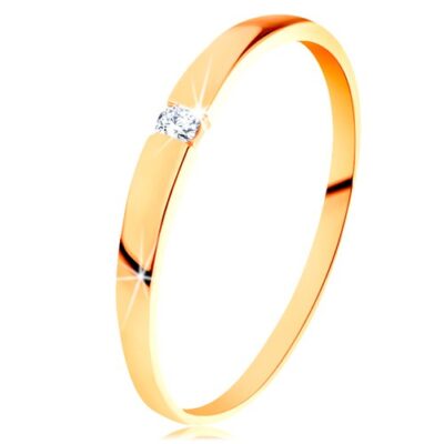 585 arany gyűrű - csillogó átlátszó gyémánt