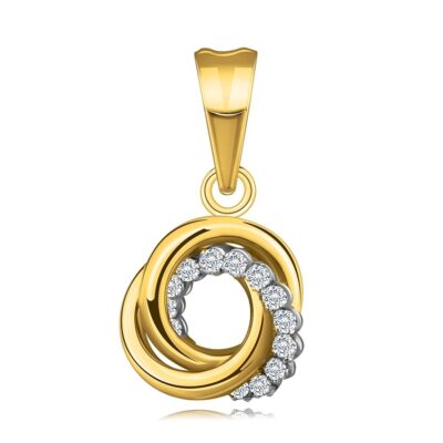 585 kombinált arany medál - átfűzött gyűrűk