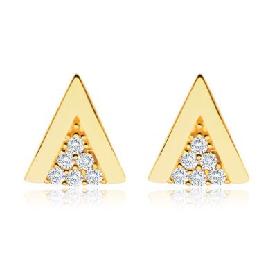 585 sárga arany fülbevaló – lapos háromszög