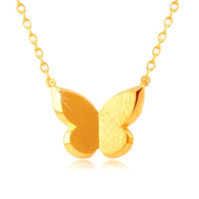 585 sárga arany nyaklánc – pillangó szatén felülettel ékszer webáruház