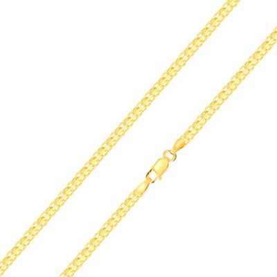 585 sárga arany nyaklánc - váltakozva összekapcsolt láncszemek