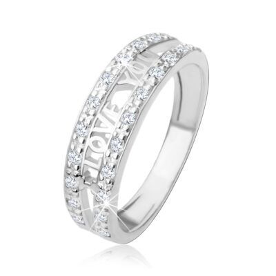 925 ezüst gyűrű - "I LOVE YOU" felirat