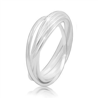 925 ezüst gyűrű - összefont keskeny karikagyűrűk