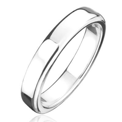 925 ezüst gyűrű - vastagabb karikagyűrű fényes felülettel - Nagyság: 61 ékszer webáruház