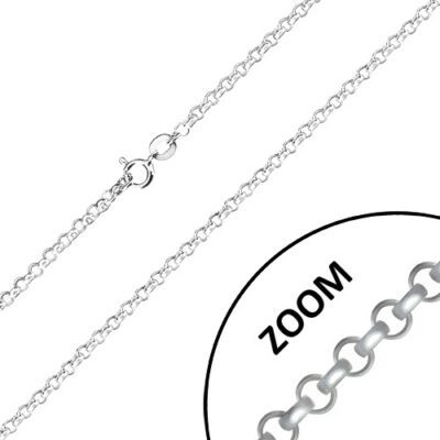 925 ezüst lánc - szélesebb kerek láncszemek