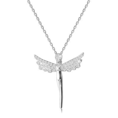 925 ezüst nyaklánc - egy angyal alakja