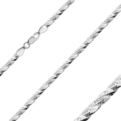 925 Ezüst nyaklánc – három összefont sáv