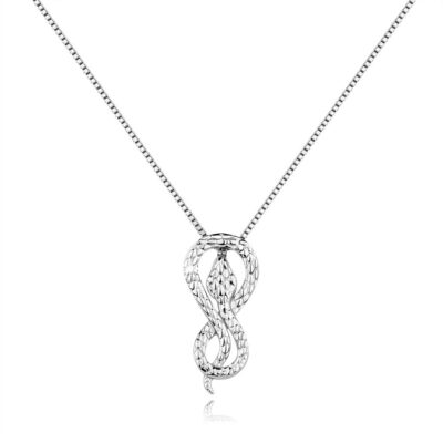 925 ezüst nyaklánc - strukturált kígyó