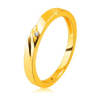 9K arany karikagyűrű - gyűrű finom hullámmal