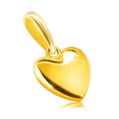 9K sárga arany medál - sima szív