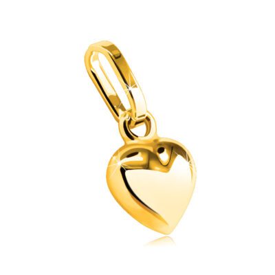 Arany 585 medál - kidomborodó kis szív fényes felülettel ékszer webáruház