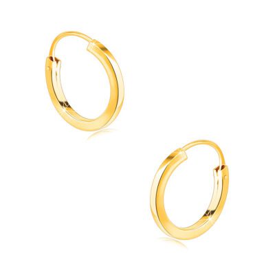 Arany karika fülbevaló 9K aranyból – vékony gyűrű