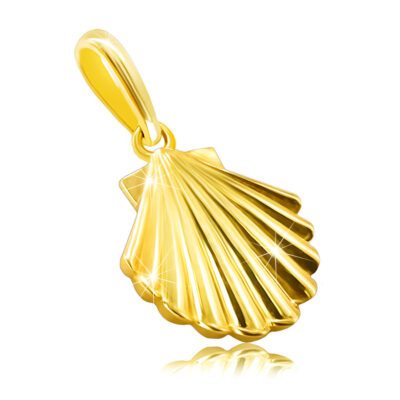 Arany medál 14K sárga aranyból – tengeri kagyló