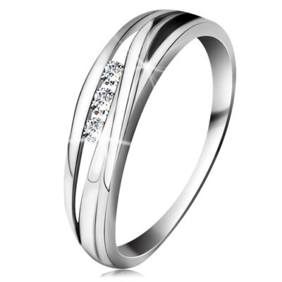 Briliáns gyűrű fehér 14K aranyból