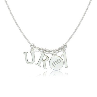 Fényes 925 ezüst nyaklánc - "U R the 1" motívum