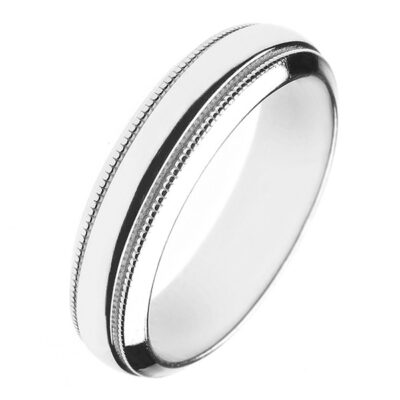 Fényes ezüst karikagyűrű - két gravírozott sáv - Nagyság: 63 ékszer webáruház