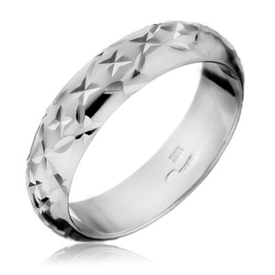 Gyűrű 925 ezüstből - fényes gravírozott sugarak - Nagyság: 64 ékszer webáruház