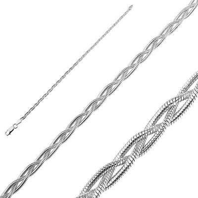 Karkötő sterling ezüstből - fonott kígyó ékszer webáruház