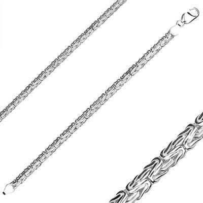 Lapos karkötő 925 ezüstből - bizánci stílusú lánc