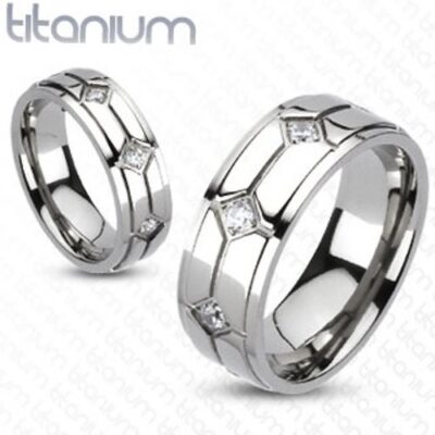 Titánium karikagyűrű - rombuszok