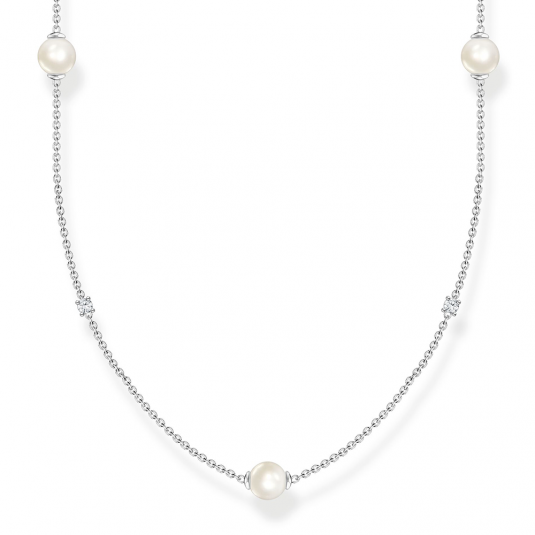 THOMAS SABO nyaklánc Pearls with white stones silver  nyaklánc KE2125-167-14