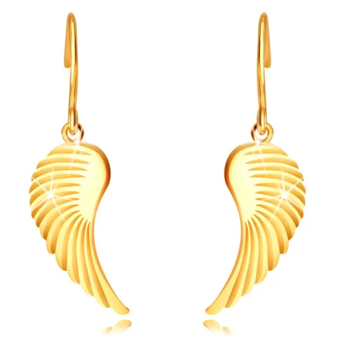 14K arany fülbevaló – nagy angyalszárnyak