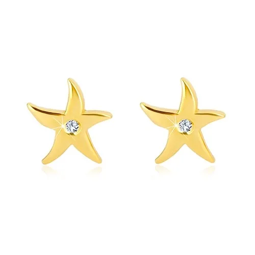 375 sárga arany fülbevaló - tengeri csillag