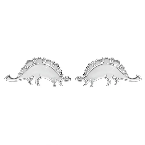 925 ezüst fülbevaló - csillogó dinoszaurusz - sztegoszaurusz