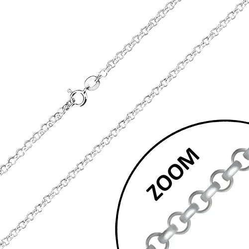 925 ezüst lánc - szélesebb kerek láncszemek