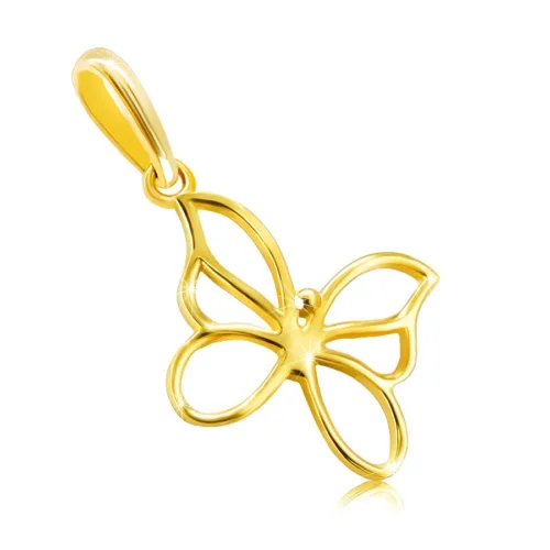 9K arany medál – pillangó keskeny sima vonalakkal