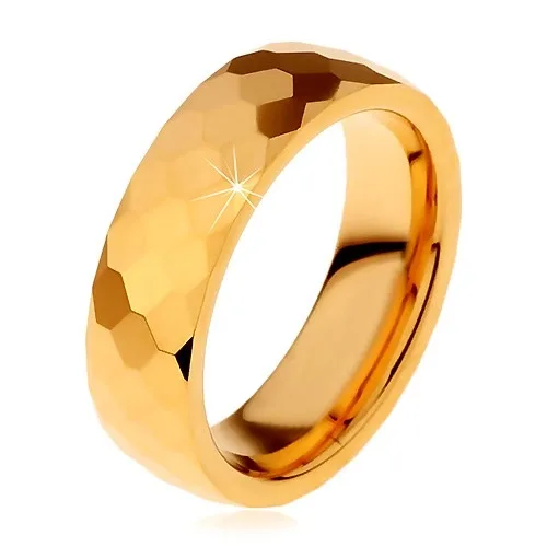 Volfrám gyűrű arany színben