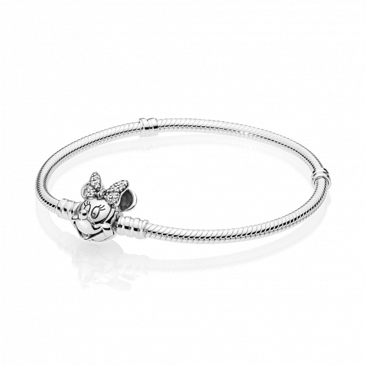 PANDORA Moments kígyólánc karkötő Pavé Minnie Egér zárral karkötő 597770CZ - Elegáns ékszer webáruház Budapest