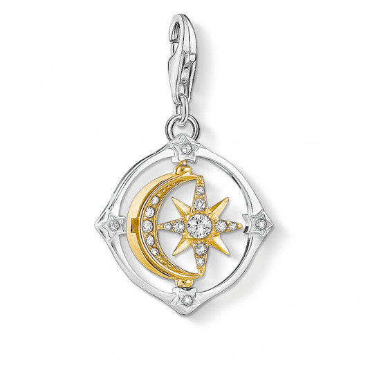 THOMAS SABO Charm medál Moveable moon & star medál 1815-414-7 - Elegáns ékszer webáruház Budapest