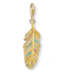 THOMAS SABO charm medál Feather gold medál 1829-488-7 - Elegáns ékszer webáruház Budapest