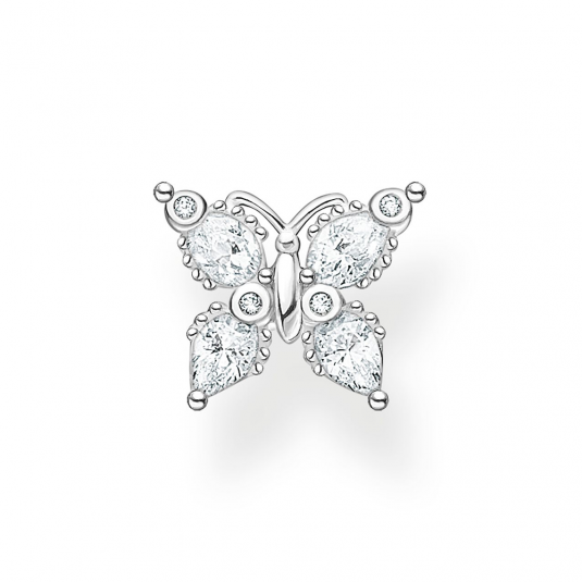 THOMAS SABO fél pár fülbevaló Butterfly white stones fülbevaló H2195-051-14 - Elegáns ékszer webáruház Budapest