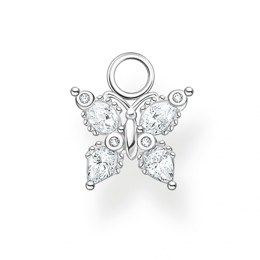 THOMAS SABO fülbevaló dísz Butterfly white stones fülbevaló EP014-051-14 - Elegáns ékszer webáruház Budapest