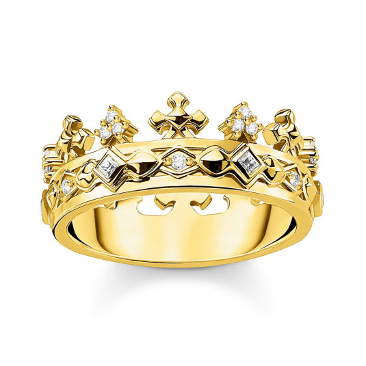 THOMAS SABO gyűrű Crown gold gyűrű TR2302-414-14 - Elegáns ékszer webáruház Budapest